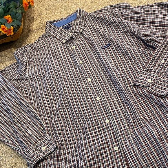 Chaps Long Sleeve Button Down Shirt Large Easy Care - Picture 1 of 13